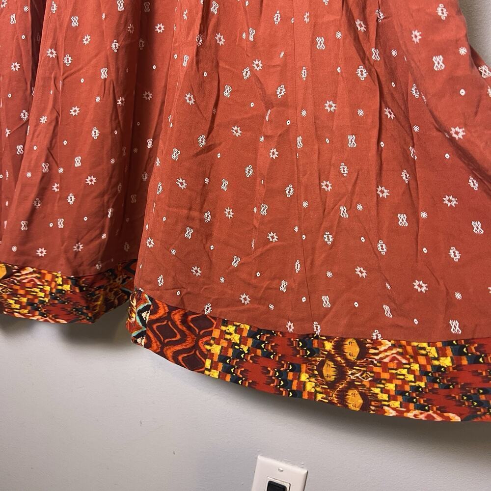 Torrid NWT Mini Challis Boarder Skater Dress Size 3X V-Neck Pockets Boho Tribal - Picture 6 of 16